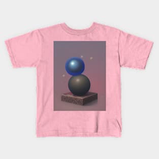 Minimal bubbles on a box Kids T-Shirt